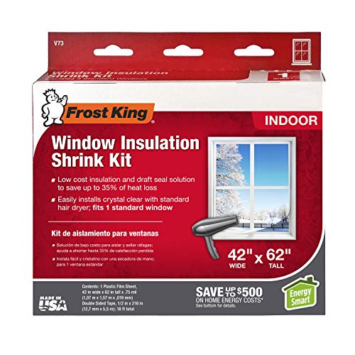 Frost King V73H Shrink Film Window KIT, 1-Pack, Clear, Transparent