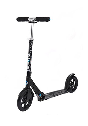 Micro Black - Commuter Scooter for Adults, Big 200mm Wheels for a Smooth and Fast Ride - Folding and Adjustable Height