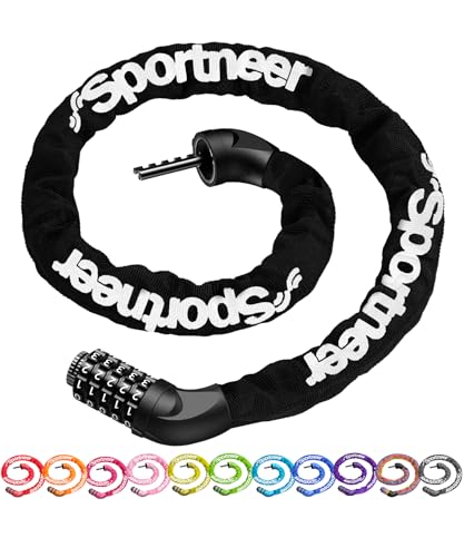 Sportneer Bike Lock: 5-Digit High Security…