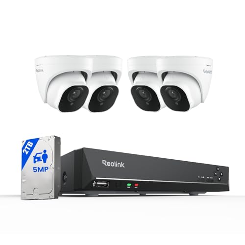 Reolink 5MP 4-Camera Kit (8CH, 2TB)
