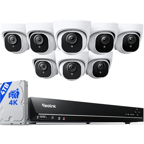 REOLINK 4K Ultra HD 16 Channel PoE Home Security Cameras System 4TB HDD