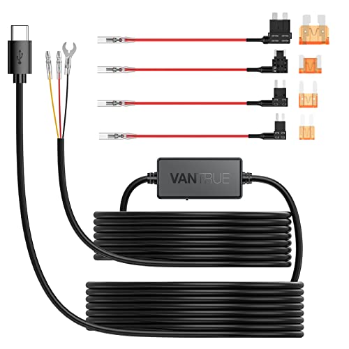 Vantrue 11.5ft Type C USB 12V 24V to 5V…