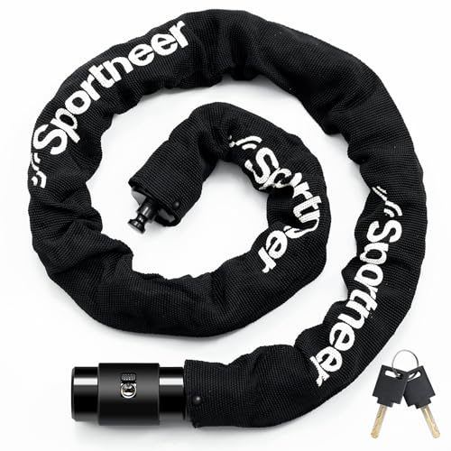 Sportneer Bike Chain Lock 8mm Thick 1m Long…