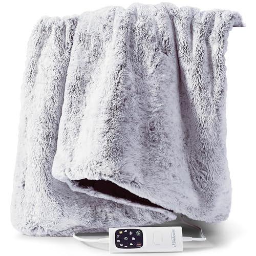 Sunbeam Feel Perfect Faux Fur Heated Throw…