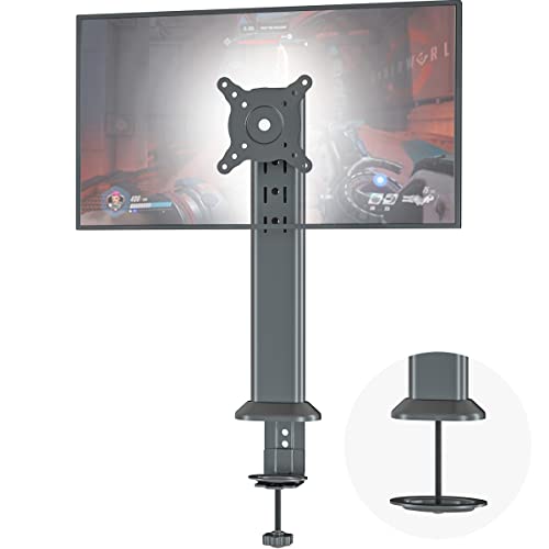 HEMUDU Single Desk Monitor Arm Mount Stand Fit for 13 inch to 34 inch Flat Curved Computer Screen with Swivel, Height Adjustable, Rotation,Holds up to 35KG, Black…