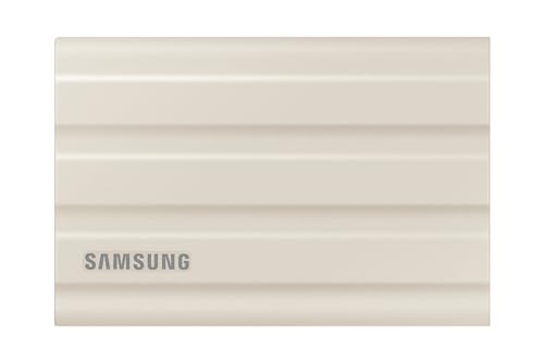 Samsung Portable SSD T7 Shield, 2TB, Beige, USB3.2, Type-C, R/W(Max) 1,050MB/s, IP65 Water & Dust Resistance, Drop Resistant Case