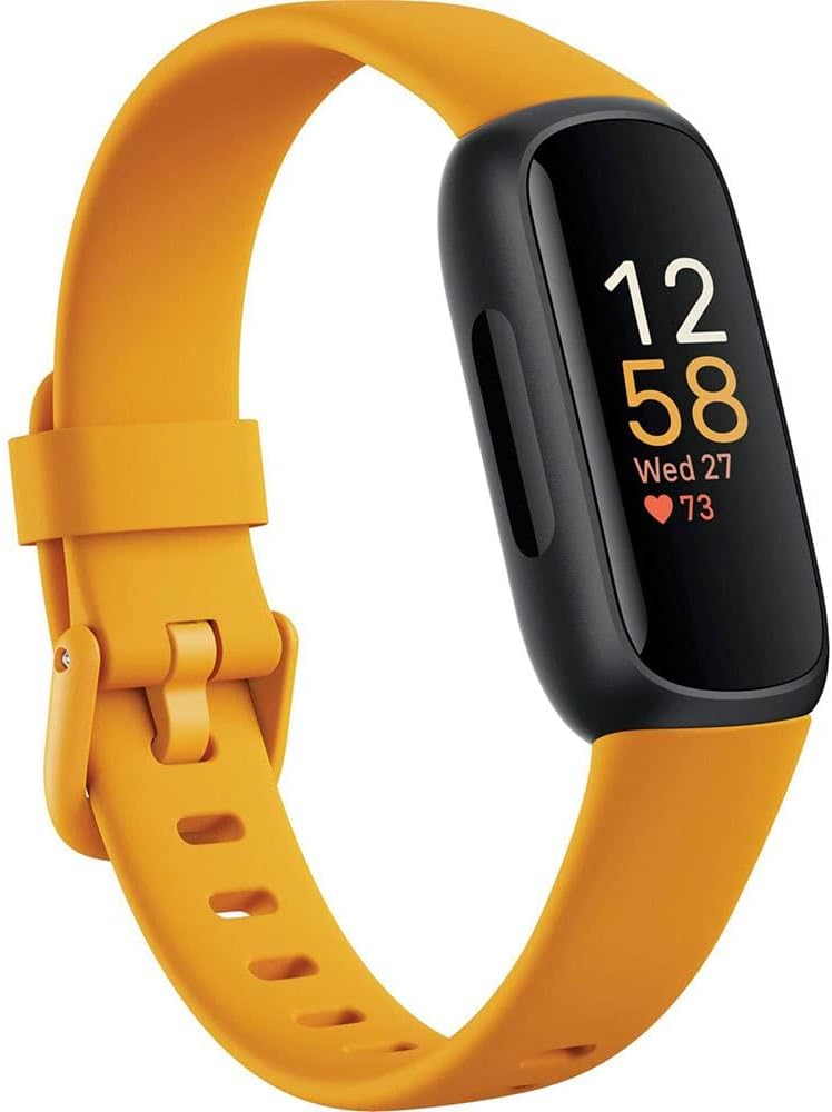 Google Fitbit Inspire 3 Activity Tracker with 6-Months Premium Membership Included, up to 10 Days Battery Life and Daily Readiness Score, Black/Morning Glow