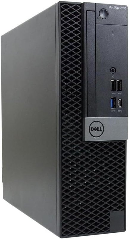 (Renewed) Dell OptiPlex 7050 SFF Desktop PC Core i5 7500 3.40GHz 16GB RAM 240GB SSD Windows 11 Pro with USB WiFi and Bluetooth Dongle - Front USB-C