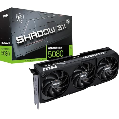 MSI GeForce RTX 5080 16G SHADOW 3X OC 16GB…