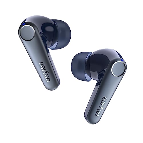 EarFun Air Pro 3 Noise Cancelling Wireless Earbuds, VGP 2023 Gold Award, Qualcomm aptX Adaptive Sound, 6 Mics CVC 8.0 ENC, Bluetooth 5.3 TWS Earbuds Wireless, Multipoint Connect, Custom EQ, Navy Blue