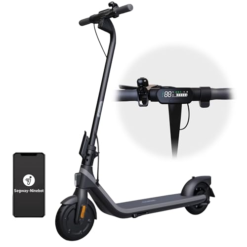 SEGWAY Segway Ninebot Electric KickScooter E2, Lightweight Commuter Mobility, Max Speed 20km/h & 25km, Suitable for 16+ People, Black
