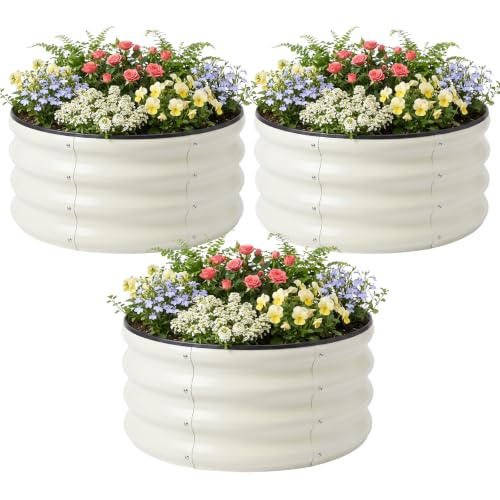 SnugNiture 3 Pcs 2x2x1ft Round Galvanized…