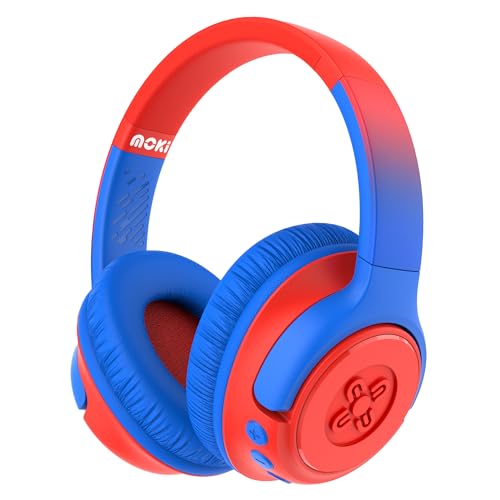 Moki Mixi Kids Volume Limited Wireless Headphones - Blue Red