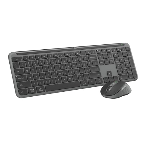 Logitech MK950 Signature Slim wireless keyboard and mouse combo in graphite