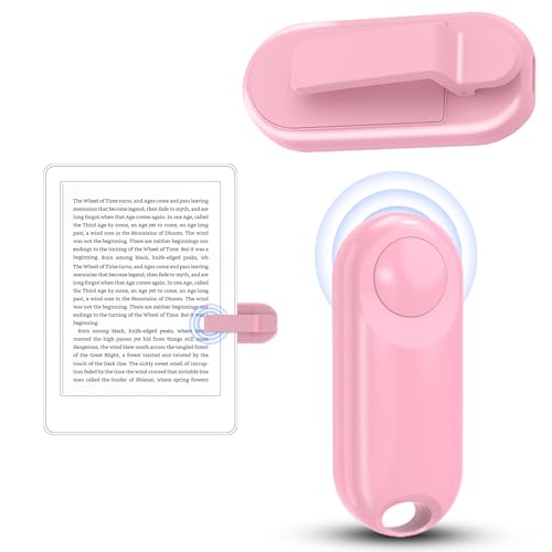 DATAFY Remote Control Page Turner for Kindle, E-Book Reading Clicker Pink