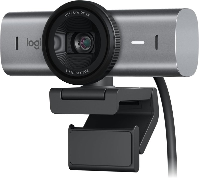 Logitech MX Brio Ultra HD 4K webcam in graphite