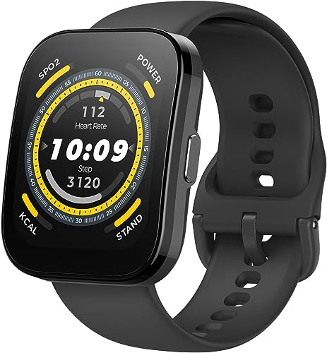 Amazfit Bip 5 Smart Watch, 46mm, Bluetooth Calling, Alexa Built-in, GPS Tracking, 10-Day Long Battery Life (Black, bip 5)