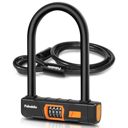 Febabilo Combo Bike U-Lock with Cable