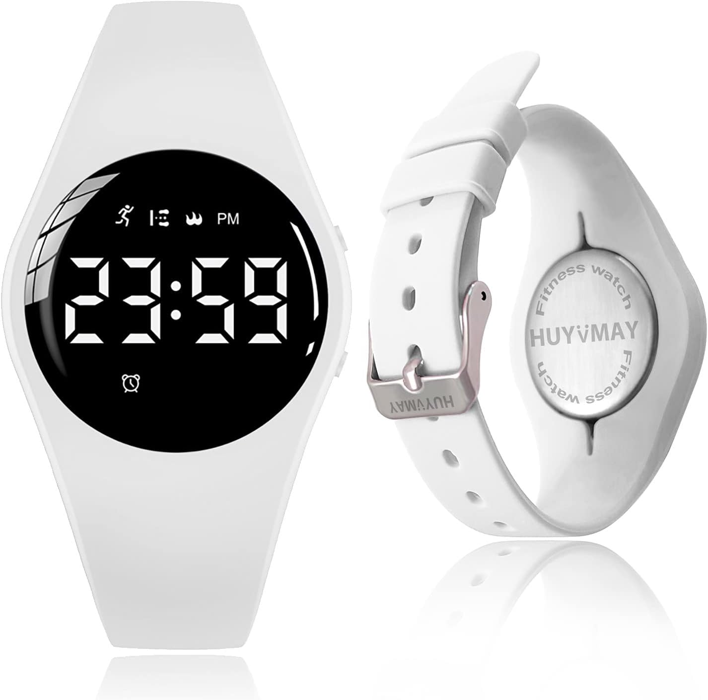 Fitness Tracker Pedometer Watch No App No Mobile Phone 20-Day Battery Life Rechargeable Watch Waterproof Fitness Watch with Calorie Calculator Timer 3 Alarm Clocks Sports Watch for Women and