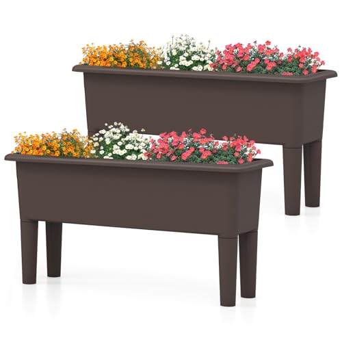 Costway 2 PCS Raised Garden Beds