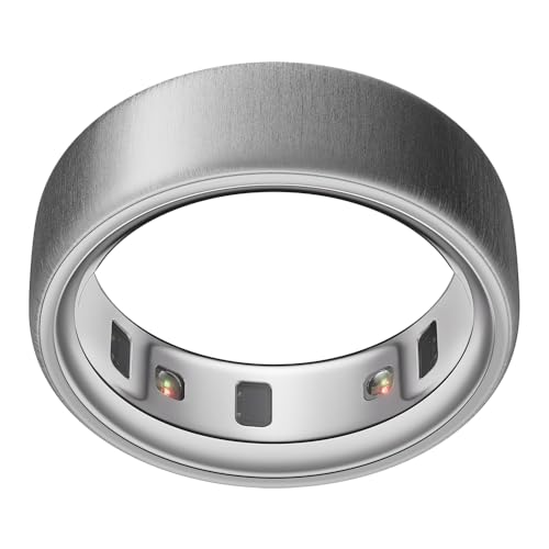 Oura Ring 4 - Brushed Silver - Size 10 - Smart Ring | Size First with Oura Ring 4 Sizing Kit | Sleep Tracking Wearable - Heart Rate - Fitness Tracker - Up to 8 Days Battery Life