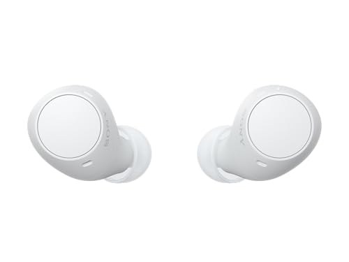 Sony WFC510 Compact Truly Wireless Earbuds, White. IPX4 Water/Sweat-Resistant Multipoint- Connect with 2 Devices simultaneously. Up to 11 Hours Music per Charge, 22 Hours with the Charging case