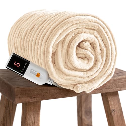 GOTCOZY Electric Blanket 130x160cm-Faux Fur…