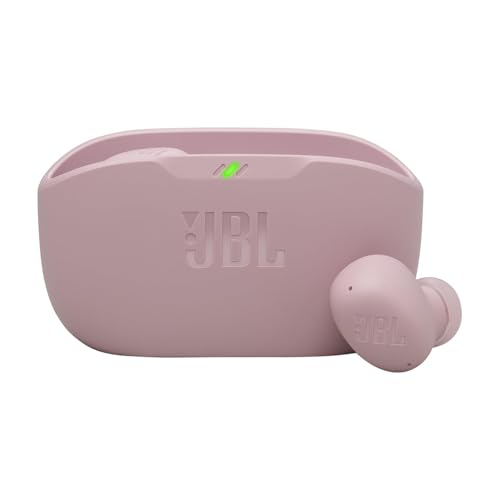 JBL Wave Buds 2, JBL Pure Bass Sound, Active Noise Cancelling with Smart Ambient, 4 mics for Crisp, Clear Calls, Water and dust Resistant, Pink