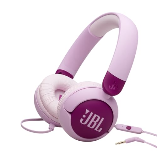 JBL Junior 320, Safe Sound <85dB, Built-in mic, Fit for Kids, Make it Yours with JBL Stickers, Purple