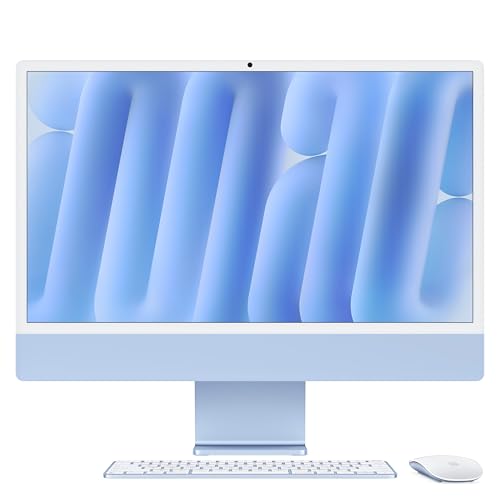 Apple iMac (24-inch, Apple M4 chip with 10‑core CPU and 10‑core GPU, 24GB Unified Memory, 512GB) - Blue