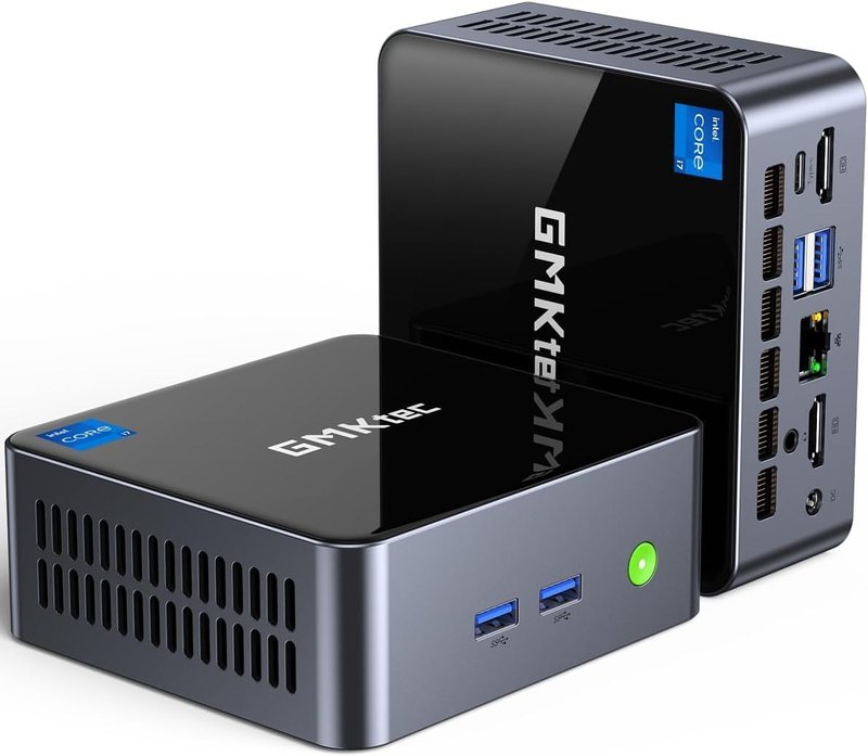 GMKtec Mini PC, M2 Pro Intel Core i7-1195G7 (Turbo 5.0GHz) 1TB PCIe SSD 32GB DDR4 3200MHz Mini Desktop Computer with WiFi 6 / USB 3.2 / BT 5.2 / DP/HDMI / RJ45 2.5G Micro Computer