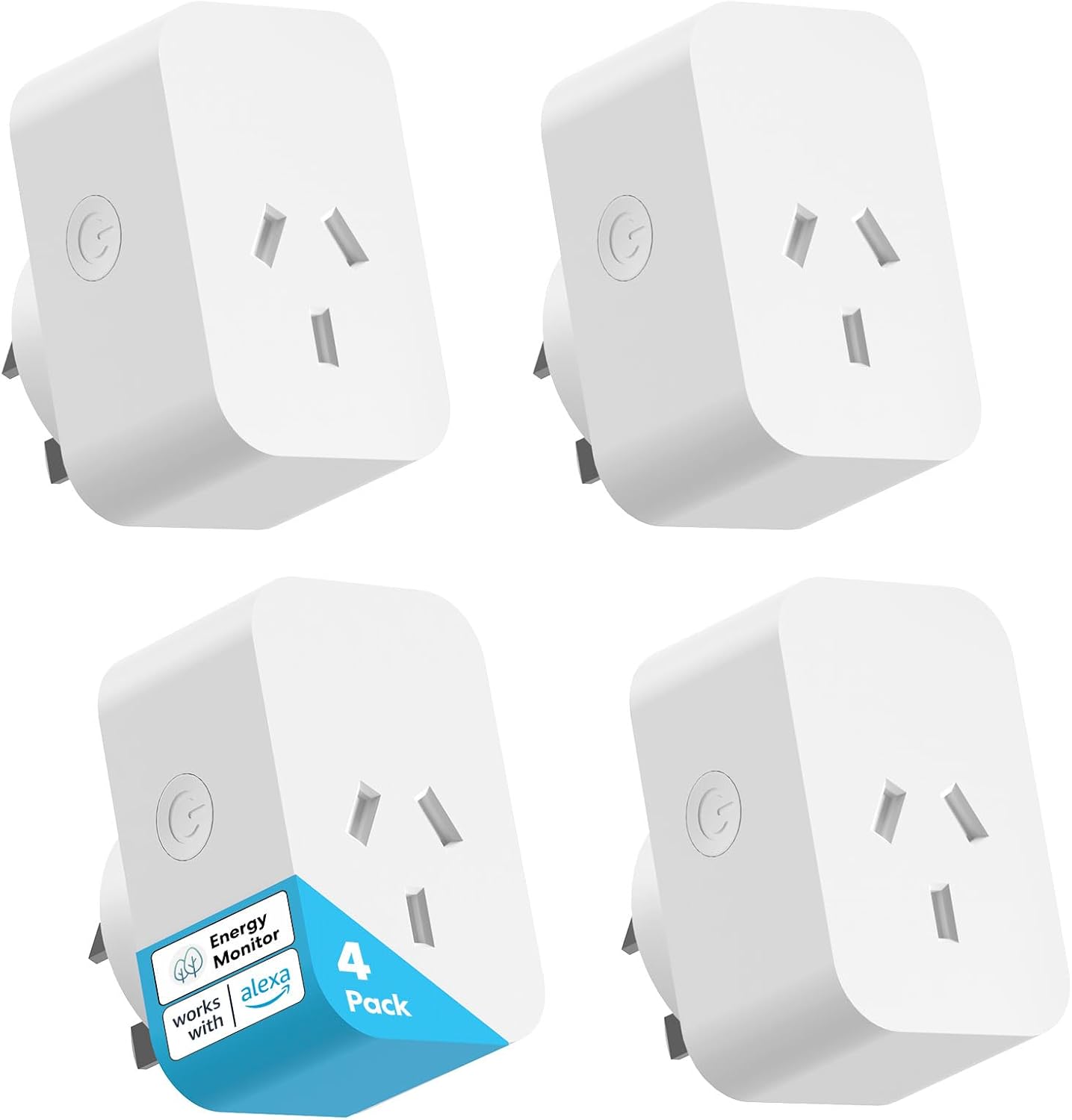 meross Mini Smart Plug with Energy Monitor, 10A WiFi Outlet Socket Support Voice & App Remote Control, Timer, Offline Control, Compatible with Alexa, Google Home, SmartThings, 4 Pack