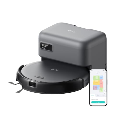 eufy C28 2026 New Robot Vacuum and Mop Combo,15,000 Pa Suction, HydroJet Self Clean Roller Mop, Upgraded from X10 Pro, Zero-Tangle for Pet Hair, Auto Mop Washing&Drying, Self-Emptying&Refilling