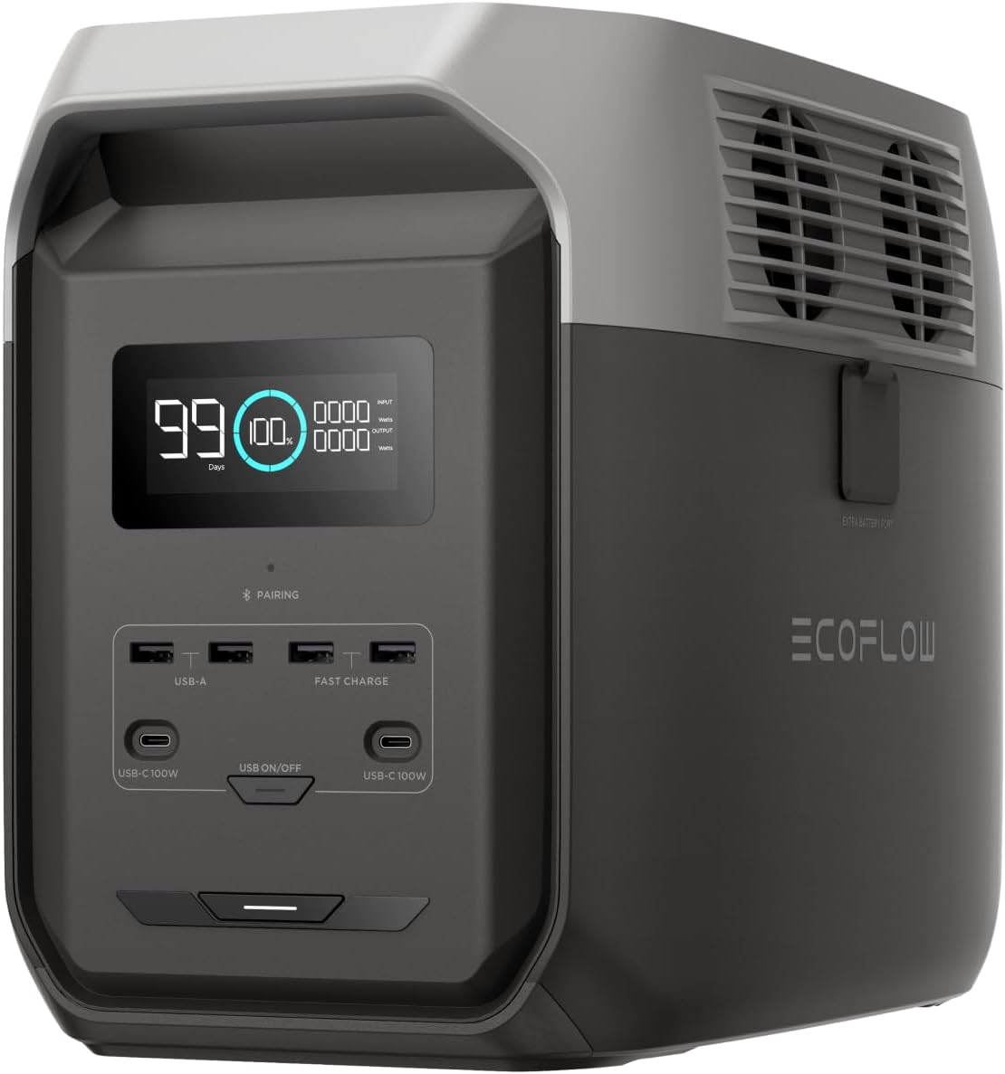 EF ECOFLOW DELTA 3 (1500)1500Wh(128Ah) Portable Power Station 220/240V 4000W AC Output, Solar Generator for Home Use, Camping Accessories, Emergencies, Power Outages, RVs