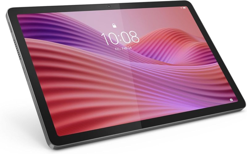Lenovo Tab 10.1 inch FHD tablet with clear kickstand case, Luna Grey