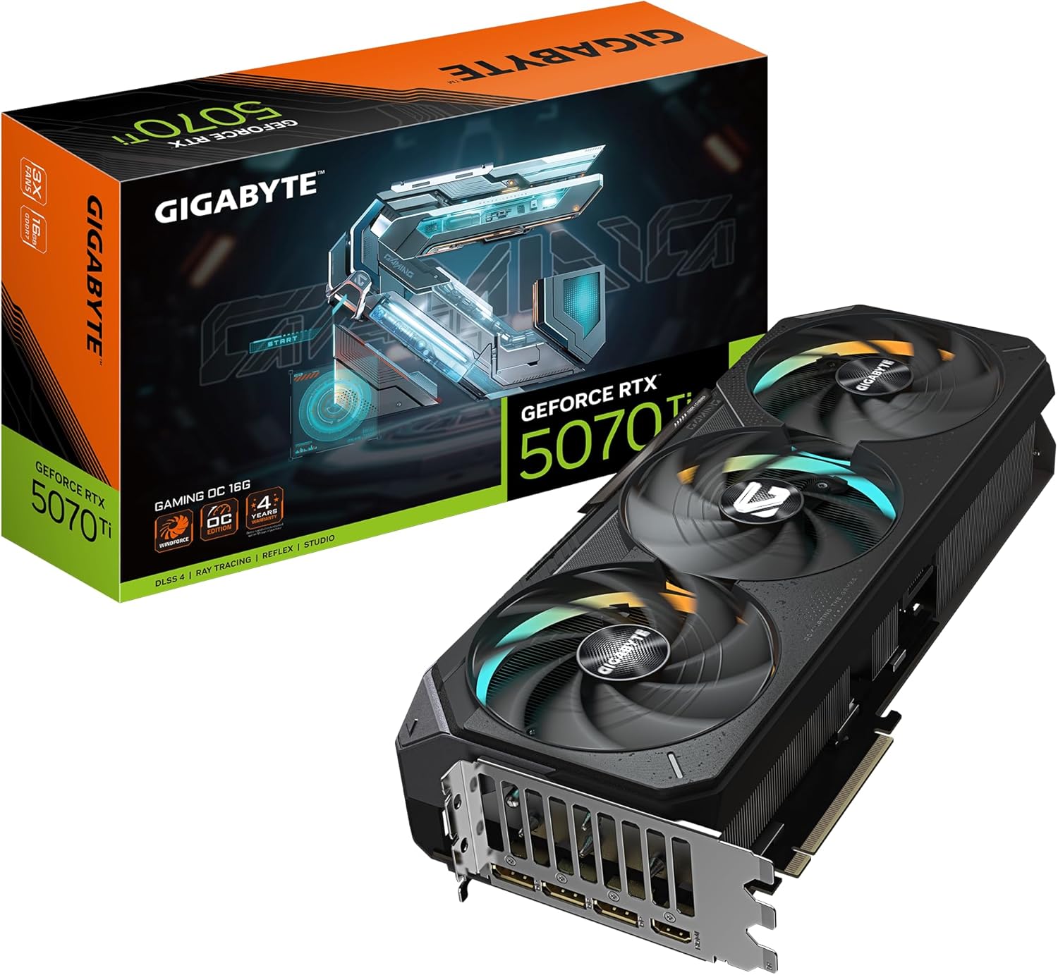 Gigabyte GeForce RTX 5070 Ti GAMING OC 16GB, 2588MHz Boost, 16GB GDDR7 28Gbps, 256-bit, PCIe 5.0, DP 2.1b, HDMI 2.1b, GV-N507TGAMING OC-16GD