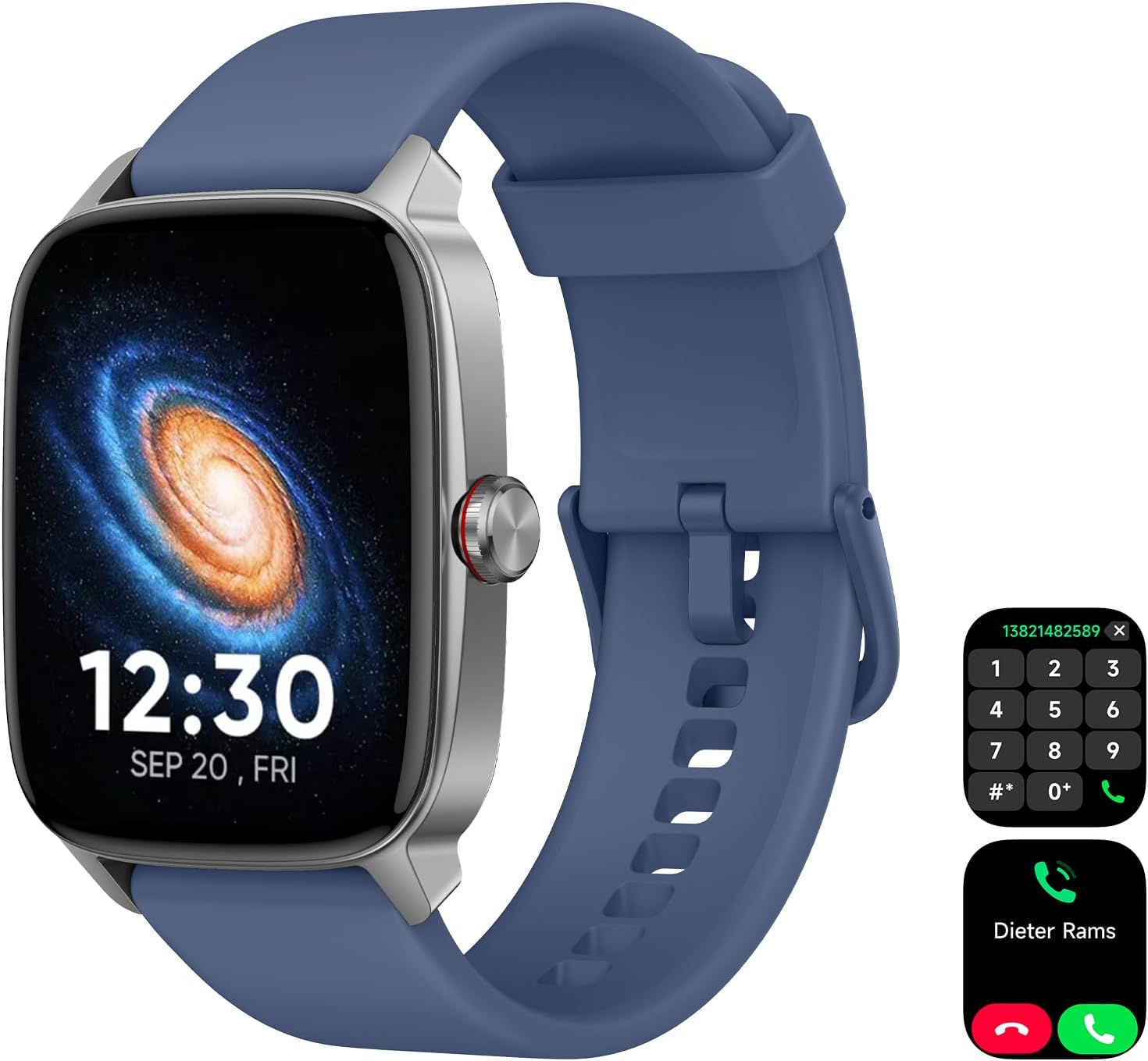Smart Watch for Men Women, IP68 Waterproof, Bluetooth Calling, Fitness Tracker, Sleep Monitoring, 1.85'' DIY Dial, AI Built-in, 100+ Sports Modes, 7 Days Battery, Smartwatch for Android iPhone