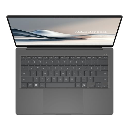 ASUS Zenbook A14 UX3407QA-QD105W, 14" OLED Laptop, Snapdragon X Plus X1P 42 100 Processor, LPDDR5X 16GB Ram, 512GB SSD, Qualcomm Adreno GPU, Windows 11 Home, Iceland Gray.