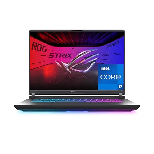 ASUS ROG Strix G16 Gaming Laptop, 16" 165Hz/3ms FHD IPS Display, Intel Core i7-14650HX, 16GB DDR5 RAM, 1TB SSD, NVIDIA GeForce RTX 5060 with 8GB DDR7, Wi-Fi 6E, US English Keyboard, Windows 11 Home