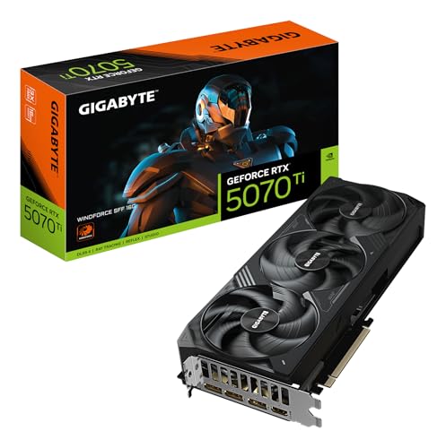 Gigabyte GeForce RTX 5070 Ti WINDFORCE SFF 16G Graphics Card - 16GB GDDR7, 256bit, PCI-E 5.0, 2452 MHz Core Frequency, 3 x DP 2.1b, 1 x HDMI 2.1b, NVIDIA DLSS 4, GV-N507TWF3-16GD