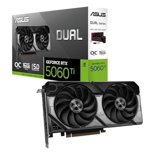 ASUS NVIDIA GeForce RTX 5060 Ti Video Card GDDR7 PCI Express 5.0 / DUAL-RTX5060TI-O16G
