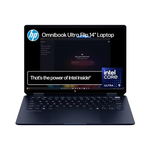 HP OmniBook Ultra Flip AI 14" Laptop: 3K OLED Touch Display, Intel® Core™ Ultra 9 Processor, 32GB RAM, 1TB SSD, Wi-Fi 7, Bluetooth® 5.4, 20.5-Hour Battery Life, Eclipse Gray, B2CP1PA