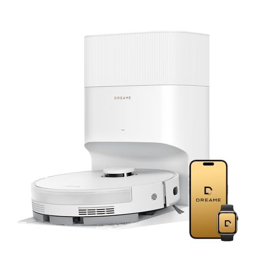 Dreame D20 Plus Auto-Empty Robot Vacuum and Mop, 13000Pa Strong Suction, HyperStream Anti-Tangle Brush, 150 Days Hands-Free, Infrared Edge Cleaning, App Control