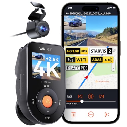 Vantrue S1 Pro Max 4K Front and Rear