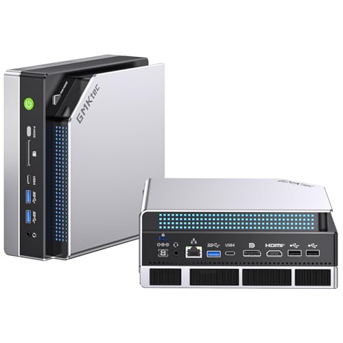 GMKtec EVO-X2 AI Mini PC Ryzen AI Max+ 395 (up to 5.1GHz) Mini Gaming Computer, 64GB LPDDR5X 8000MHz, 2TB PCIe 4.0 SSD, Quad Screen 8K Display, WiFi 7, USB4, SD Card Reader 4.0