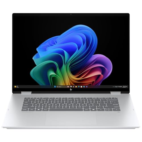 HP OmniBook X Flip AI Laptop, 16'' 2K Touch Display, Built-in AI, Intel Core Ultra 7 258V Processor, 32GB RAM, 1TB SSD, Intel Graphics, Windows 11 Home, Convertible, Silver, BD5Q8PA