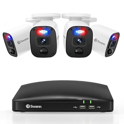 Swann 4 Channel 4 Cameras 1080p HD Security…