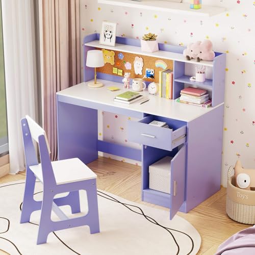 HONEY JOY Kids Study Desk and Chair Set