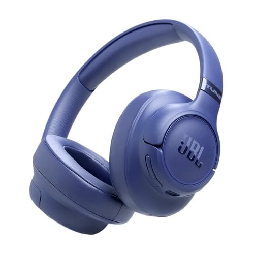 JBL Tune 780NC, Hi-Res JBL Pure Bass Sound Plus Spatial Sound, Adaptive Noise Cancelling with Smart Ambient, 2-mic Perfect Calls with beamforming Technology, Blue