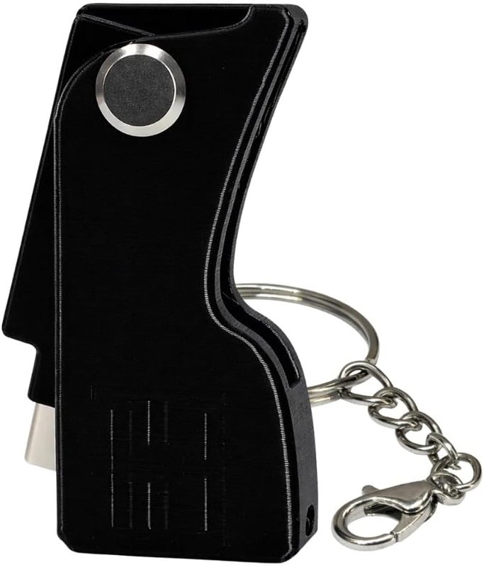Yubikey Case with Key Ring and Adapters Compatible with YubiKey 5 NFC and 5C NFC, Shock Protection, Yubico Case, Cover | Case Cover (No Security Key Included), Black without Adapters, Estándar